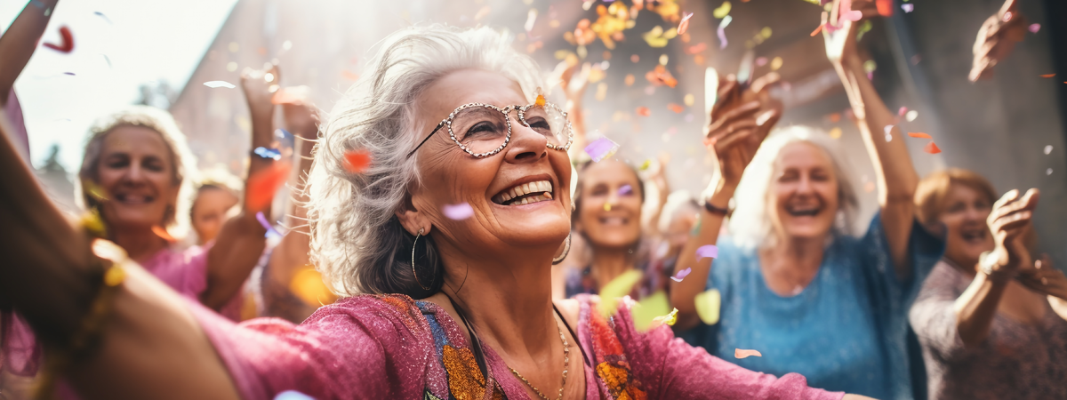 enjoying-the-party woman enjoying the party