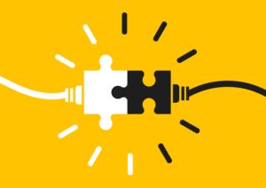 Connext with Us puzzle pieces connecting