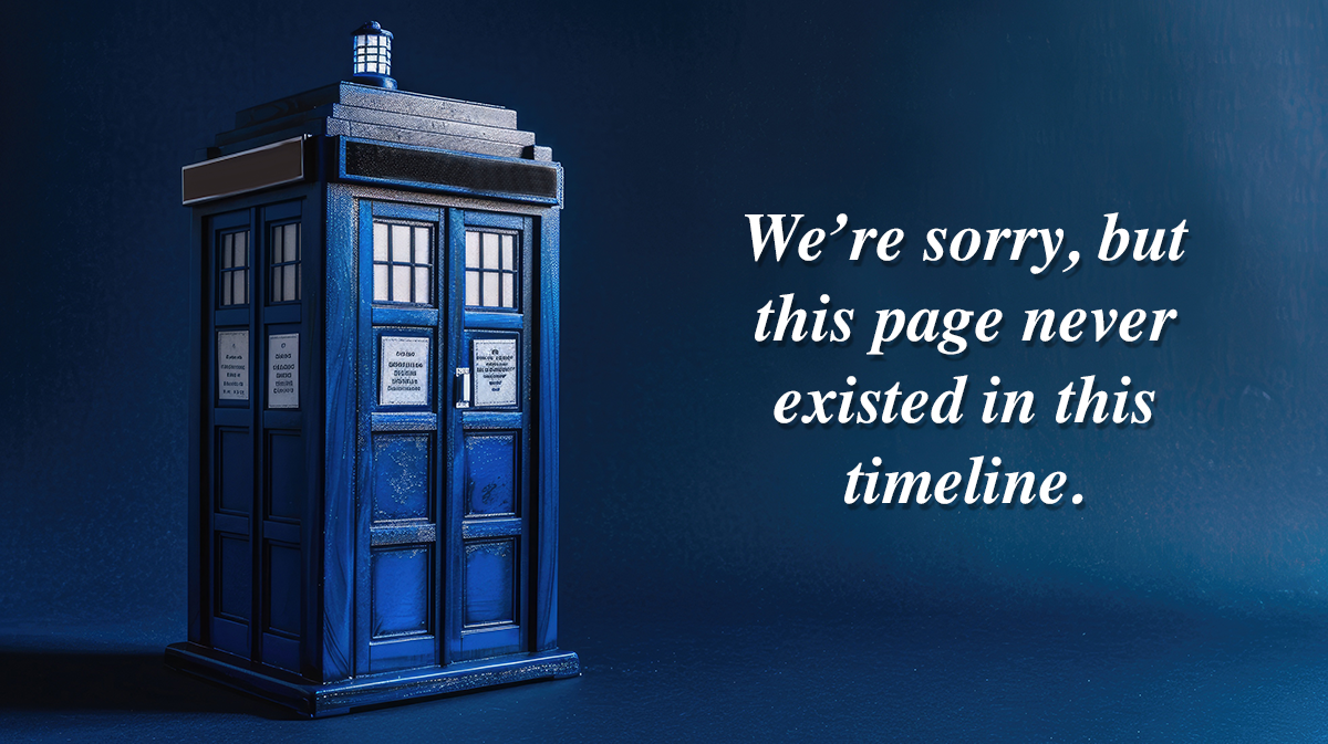 TARDIS 404 with blue call box