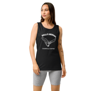 Woman wearing Unisex Garment-dyed Tank Top